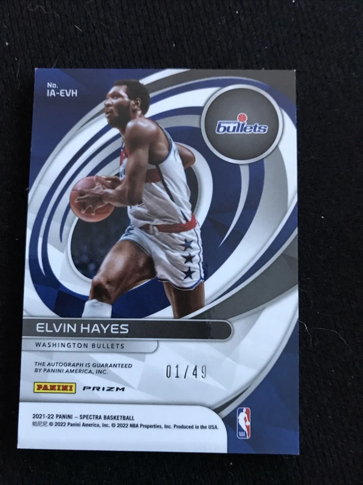2021-22 Spectra Elvin Hayes Prizm Icons Auto Autograph 01/49 Bullets - Image 2 of 2
