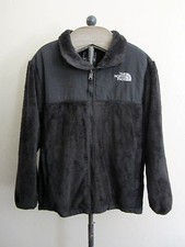 The North Face Boys Black Denali Fleece Zip Front Jacket L EUC