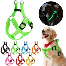 3 Lighting Modes LED Dog Pet Harness Adjustable Control Vest Dogs Reflective