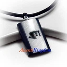 Men's Zodiac Virgo Pendant Leather Surf Surfer Necklace