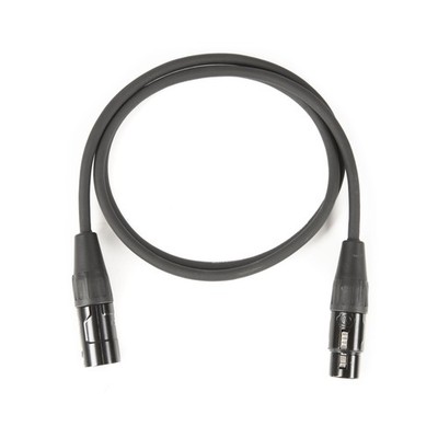 LightmaXX DMX 3-Pol Ultra Kabel 1m Schwarz DMX512/AES/EBU REAN Y-Serie Stecker