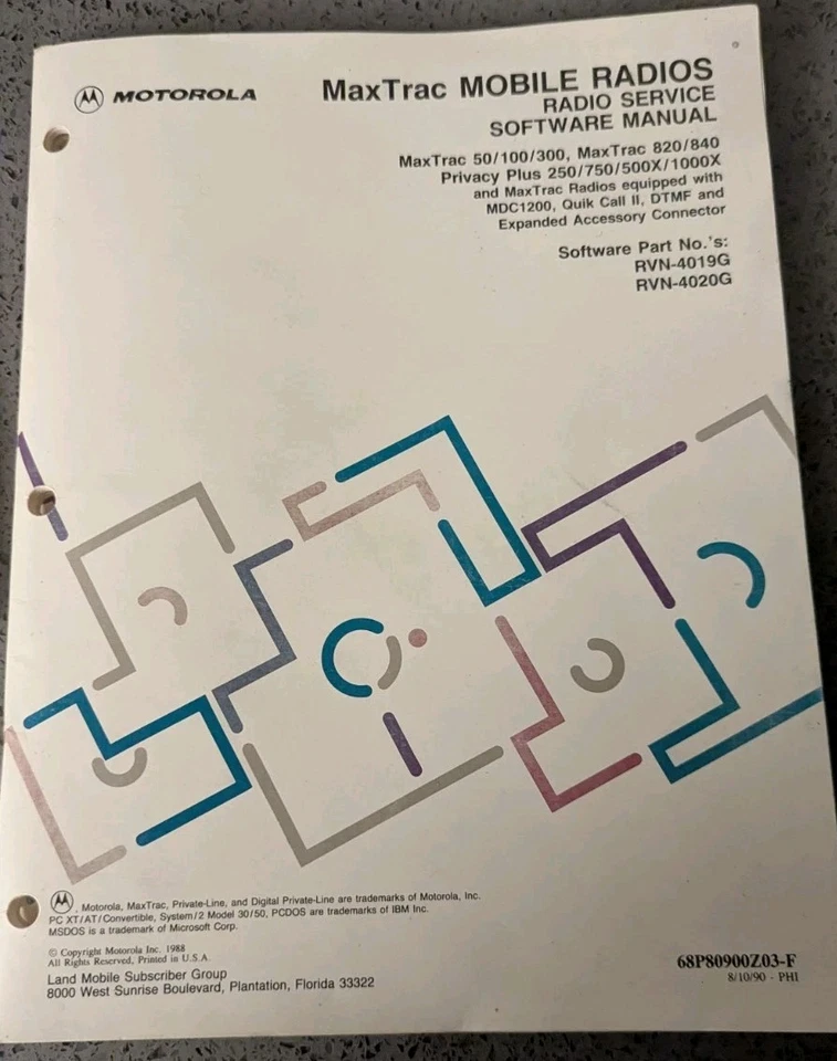 3-Lot: MOTOROLLA Radio Software/Programming Guides: HT600; MSF 5000; MaxTrac - Image 3 of 4