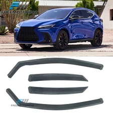Fits 22-26 Lexus NX350 In-Channel Window Visors Sun Shades Vent Rain Guards PC