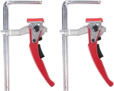 2 Pack Ratcheting Table Clamp, Quick Saw Track Clamps, Ratchet Guide Rail Quick 