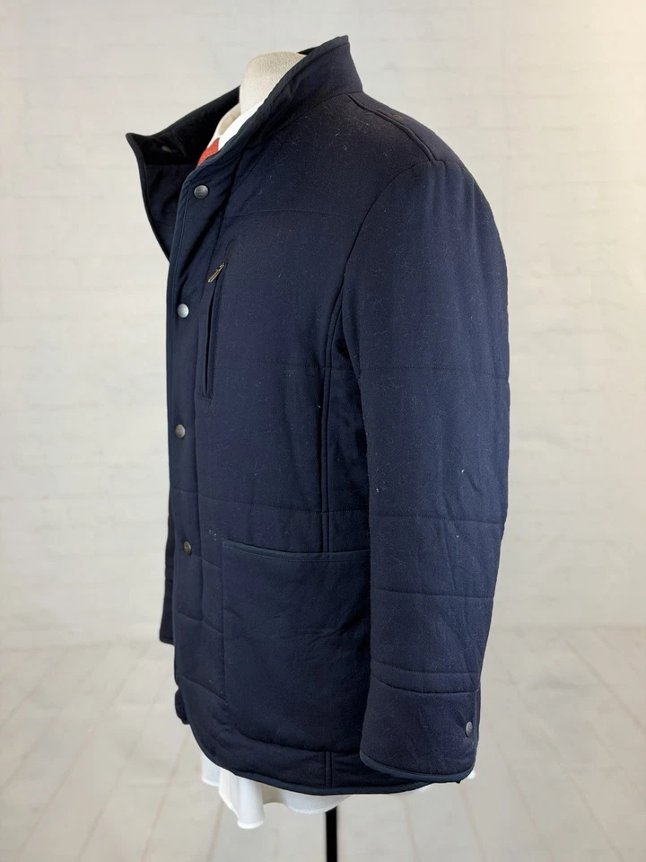 Canali Italy Men's Navy Blue Wool Cashmere Polyester Jacket 42R Slim Ft $5,495 - Image 2 of 4