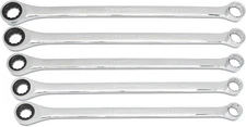 GEARWRENCH 5 Pc. GearBox 12 Pt. XL Double Box Ratcheting Wrench Set, Silver 