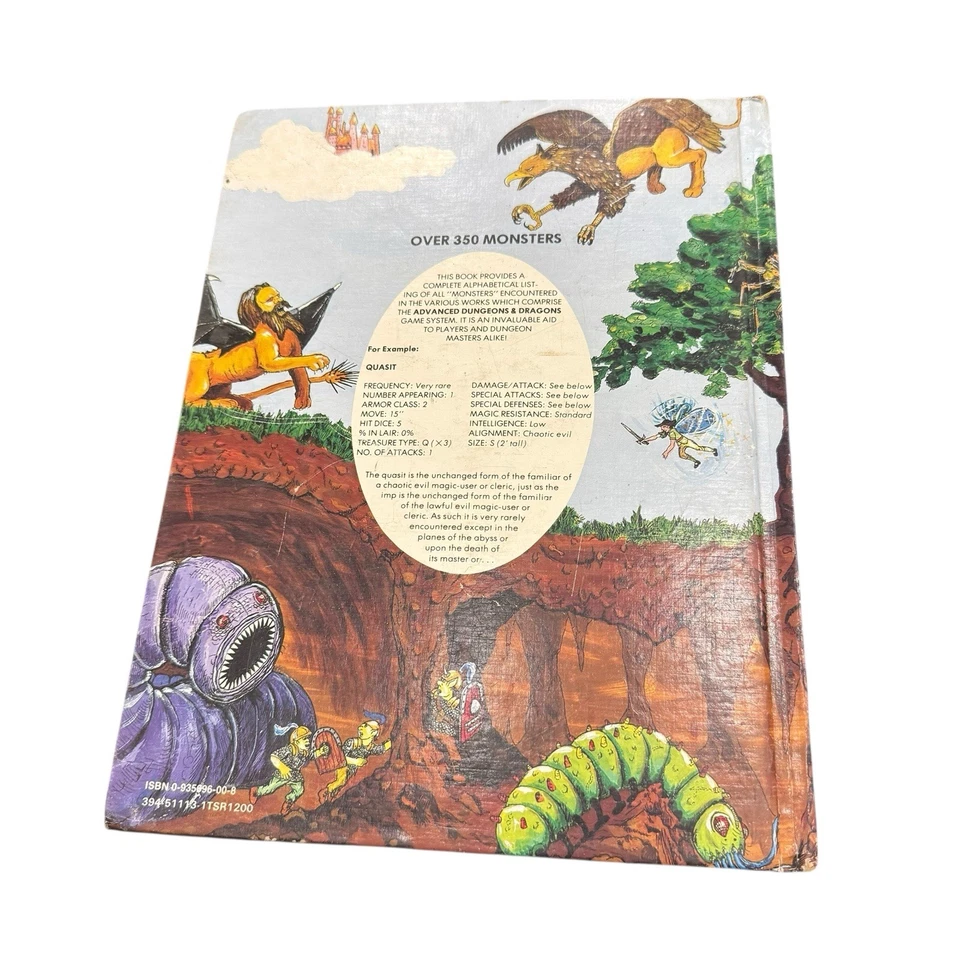 Advanced Dungeons & Dragons Monster Manual (1979 4ª edición por Gary Gygax) Foto 4 de 4