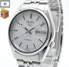 Vintage [NEAR MINT] SEIKO 5 7S26-6000 White Day Date Men's Automatic Watch JAPAN