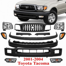 Front Bumper Kit Primed Grille Headlights For 2001-2004 Toyota Tacoma 2wd