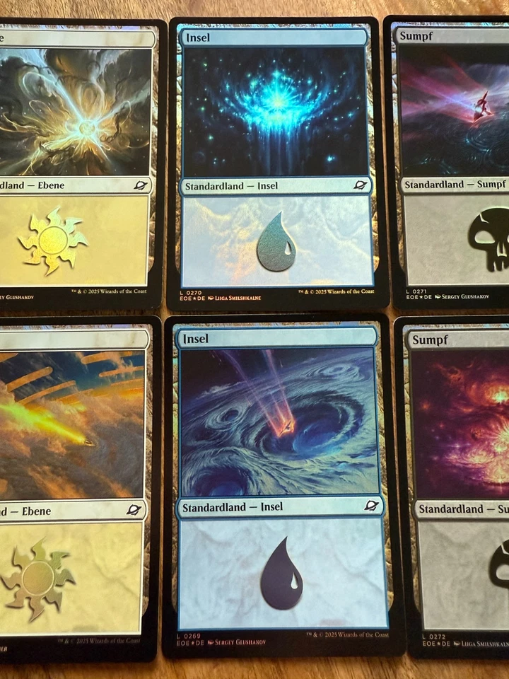 Basicland Set - FOIL - NM - DE - Edge of Eternities - MTG - Magic - Forest Swamp - Bild 3 von 4