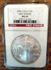 2006 American Silver Eagle NGC MS69 FIRST STRIKE / Red Label/ PRISTINE!