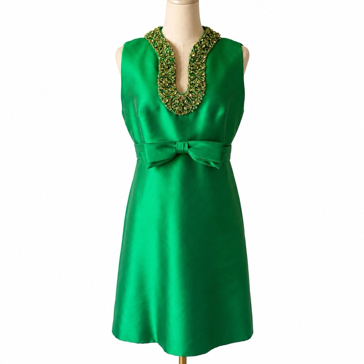 Emerald Green Cocktail Dress In Women's Vintage Dresses for sale - eBay