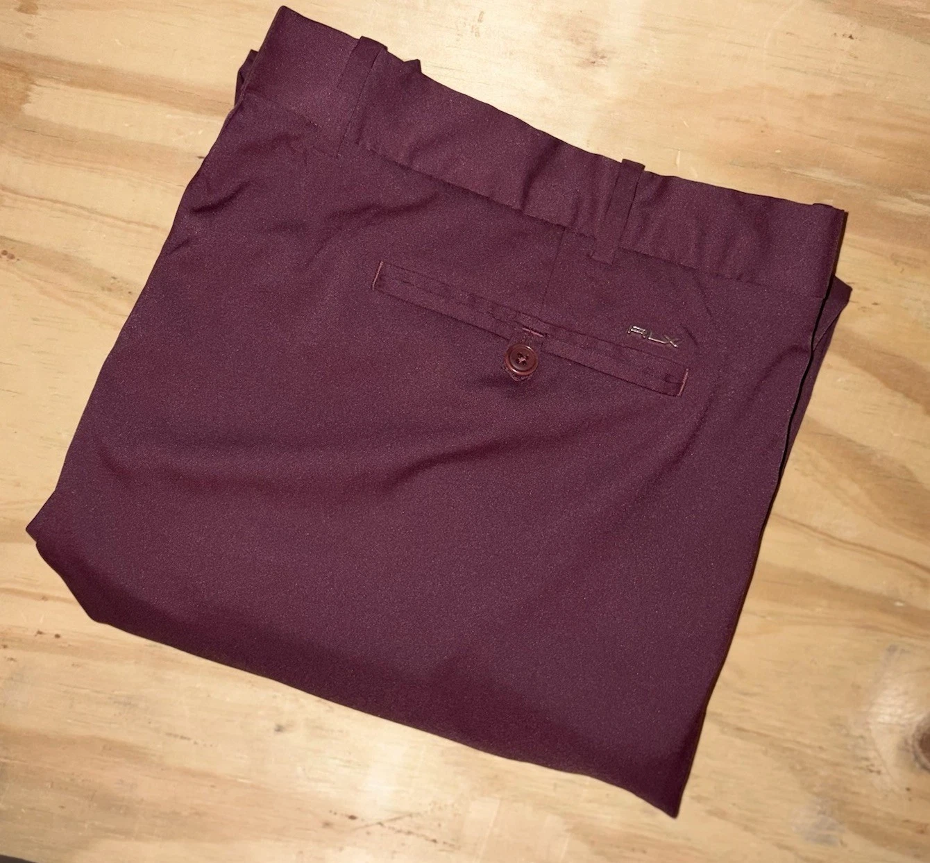 RLX Ralph Lauren Tailored Fit Featherweight Pants 42x30 Performance Maroon