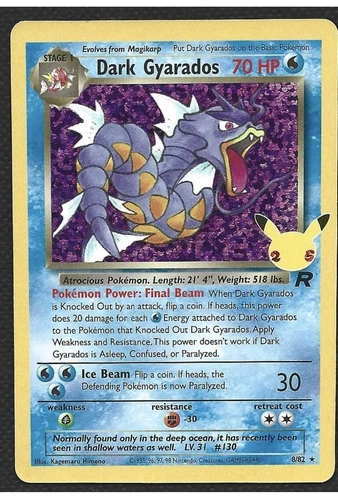 Dark Gyarados 8/82 Celebrations 25th Anniversary NM Holo Foil Rare Pokemon Card