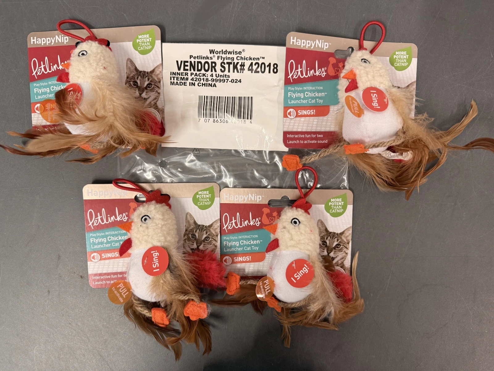 (QTY 4) Petlinks Singin Flyin Chicken Launcher Cat Toy - More Potent Than Catnip
Opens in a new wind