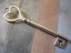 Heart Keys-Big Keys-Skeleton Keys-Antiqued Silver-84mm Large Skeleton Key