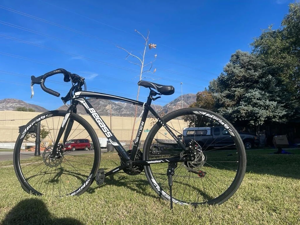 Bicicleta de Carretera Begasso Shimanos Aluminio Suspensión Completa 21Velocidades Frenos de Disco 700c EE. UU. Foto 2 de 4