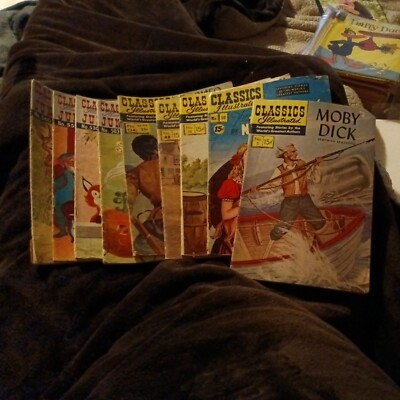 #ad Classics Illustrated 9 Issue Silver Age Comics Lot Run set Collection Moby dick $74.95
