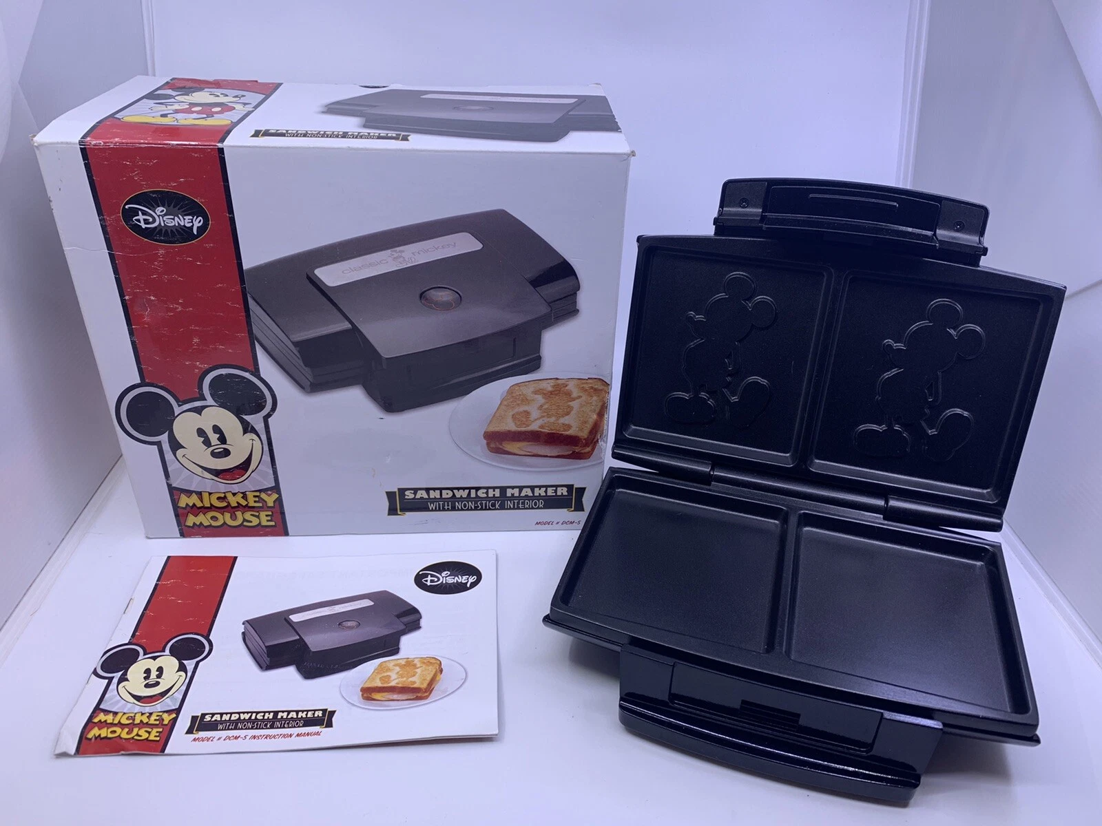 ⭐ Disney Classic Mickey Mouse Sandwich Maker DCM-5 Grill Griddle Press TESTED ⭐