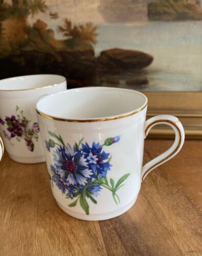 (3) HAMMERSLEY Bone China Floral Large MUGS England Vintage - Picture 3 of 11