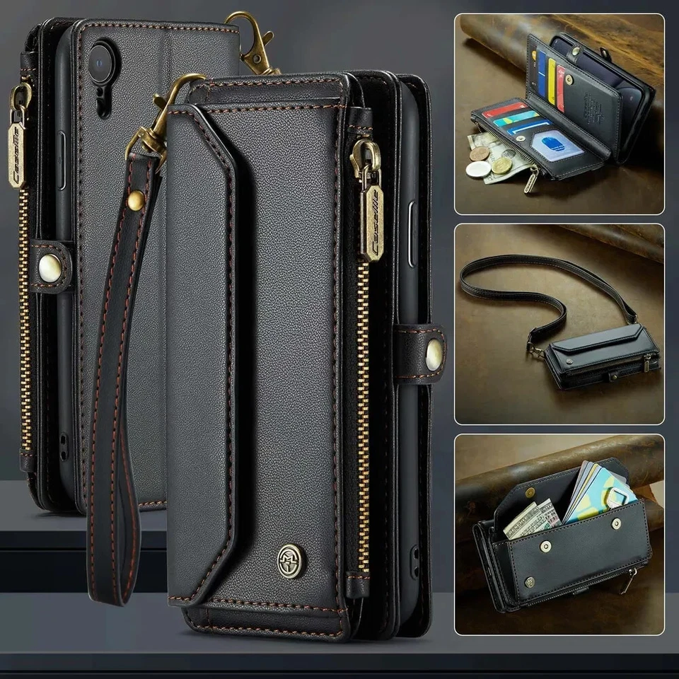 Suitable for Apple iPhone XR Crossbody Cover Foldable Screen Protective Cover - Image 3 of 4