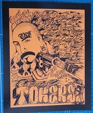 vintage cholo chicano vato lowrider arte latino tokers gang tattoo print 8x10