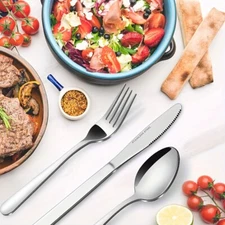 20/40pcs-Stainless Steel Tableware Set,Spoon - Perfect for Formal Dinners