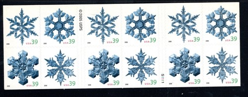 US 2006 SC #4105-08 39 ¢ Urlaub Schneeflocken - Bklt von 20 postfrisch - Bild 2 von 3