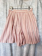 2 Pairs Ralph Lauren SZ 10 Shorts Bermuda Wide Leg Vtg 90s Pink Blue Label Tag