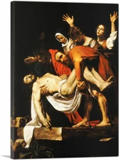 ARTCANVAS Entombment of Christ 1603 Canvas Art Print by Caravaggio
