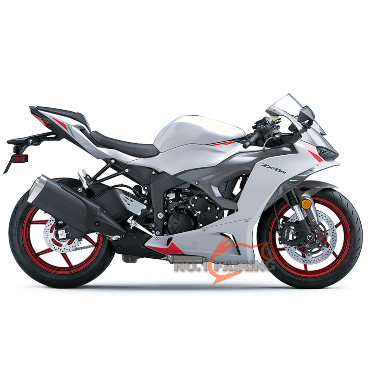 White Fairings Body Kit ABS Injection For Kawasaki Ninja ZX 6R ZX