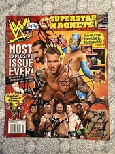 CM PUNK RANDY ORTON R TRUTH JOHN MORRISON KOFI KINGSTON WWE Magazine Autograph
