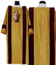 Gold/red Gothic Dalmatic with stole Saint Anthony of Padua DII416-AGC16 Vestment