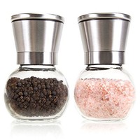 Sale Deluxe Stainless Steel Salt And Pepper Grinder Set - Brushed Stainless Ste on sale Sale Deluxe Stainless Steel Salt And Pepper Grinder Set - Brushed Stainless Ste on sale