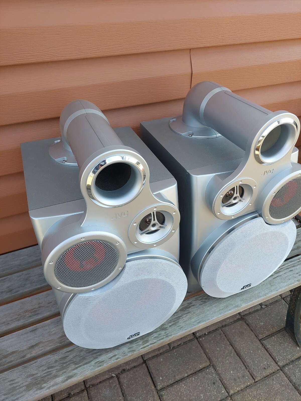 JVC SPMXGT700 GigaTube Speakers 3 Way Bass Reflex Set. TESTED Works Great Pair eBay