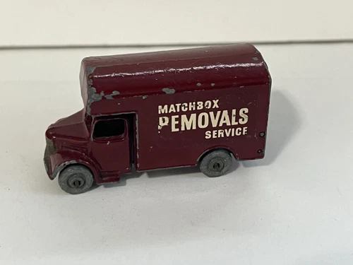 Lesney Moko Matchbox 17a Bedford Removals Van maroon HTF England MW