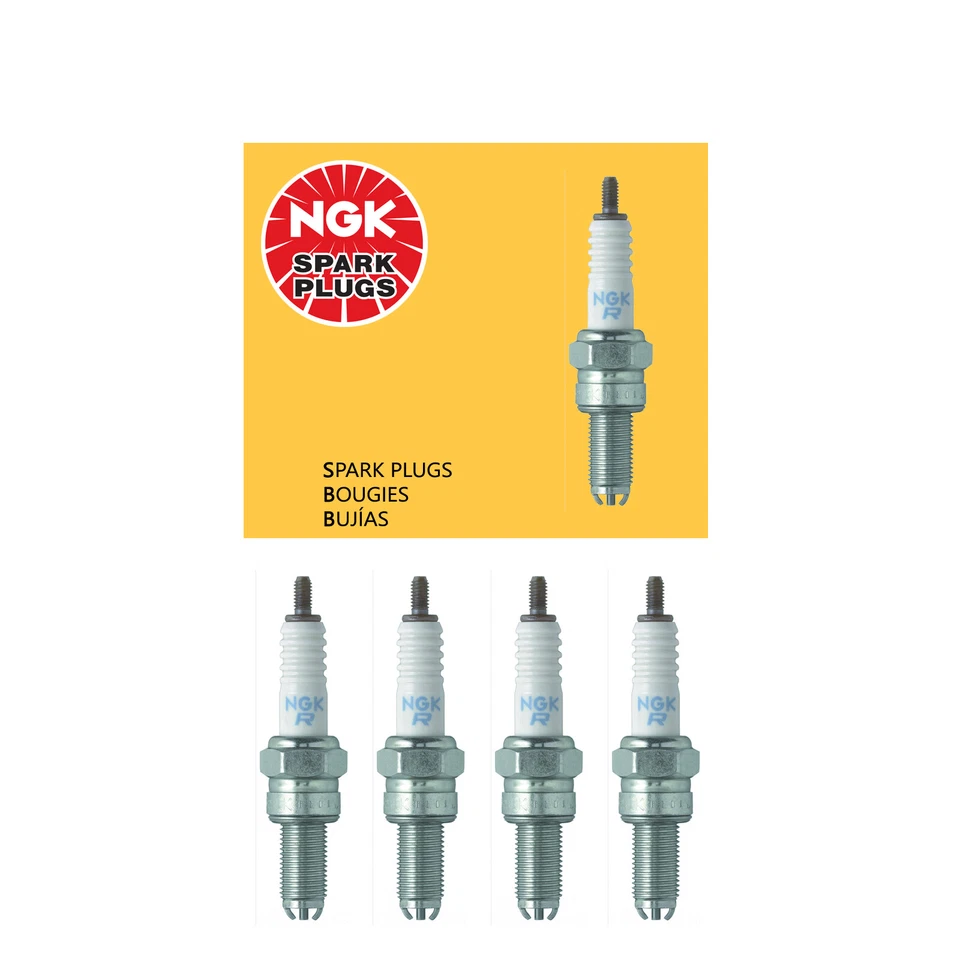 NGK Standard Spark Plug Set 4PCS 1988-2017 for Kawasaki Suzuki Yamaha 4548 CR9EK — 第 2/4 张图片