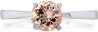 1 Ct Round Cut Morganite Solitaire Engagement Wedding Ring in 10k Solid Gold