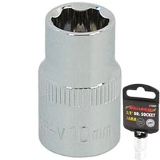 Neilsen 3/8" Drive Standard Shallow Square Metric Single Socket 10mm