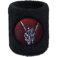 Heavy Metal Schweissband Skull Hand Armband Totenkopf PulswäRmer Black Metal