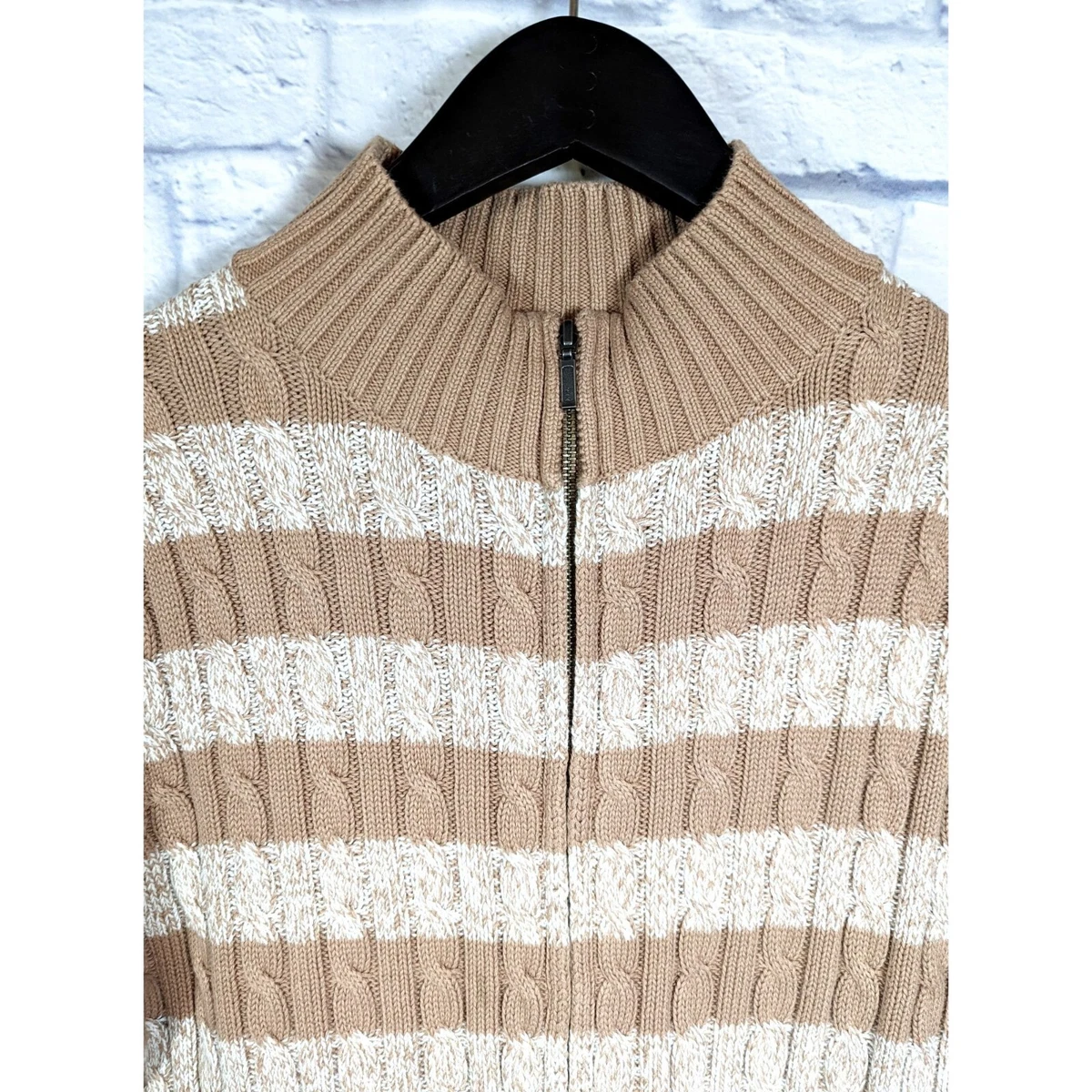 Ll bean hot sale cable knit cardigan