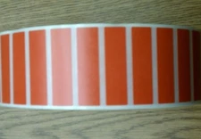 1.75"x0.5" RED Thermal Transfer Paper Labels/Stickers,5000/roll,3" core-4 rolls