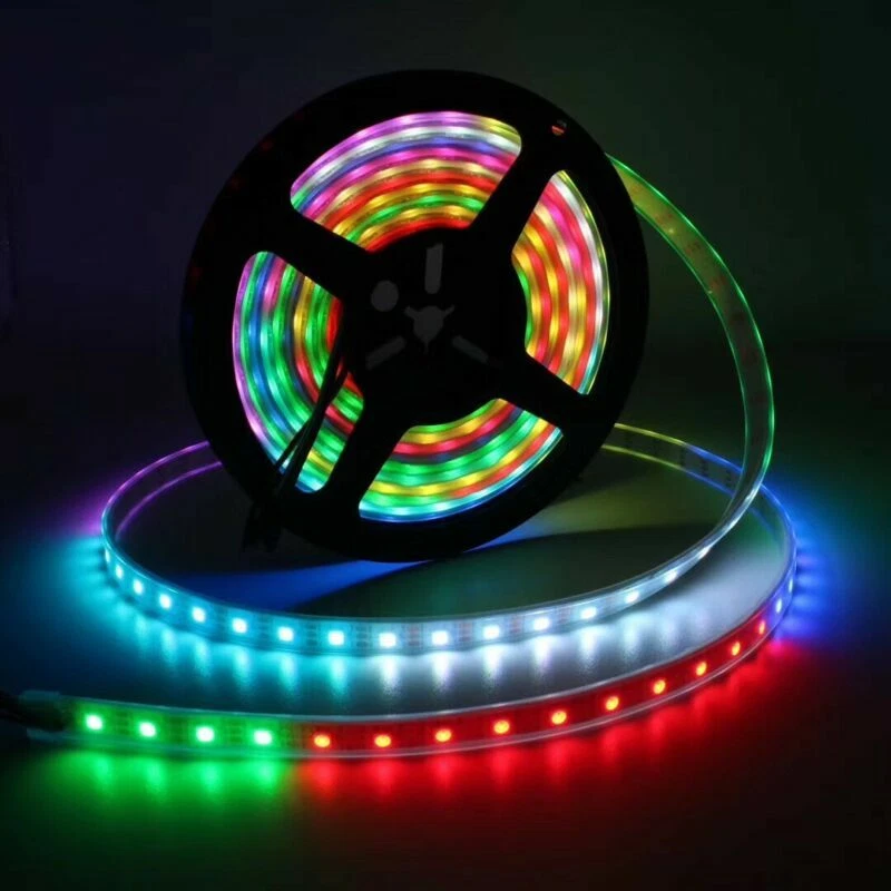 DC5V WS2812B Strip Light RGB 5050 IC Individual Addressable 150/300 Pixel led 5m - Image 3 of 4