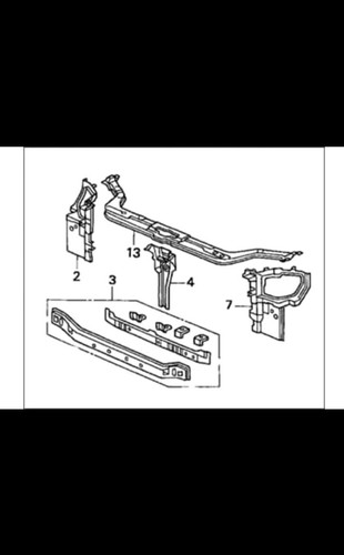 NEW OEM Honda Civic EK 99-00 Facelift Bulkhead Complete Front Panel DISCONTINUED - Picture 2 of 3
