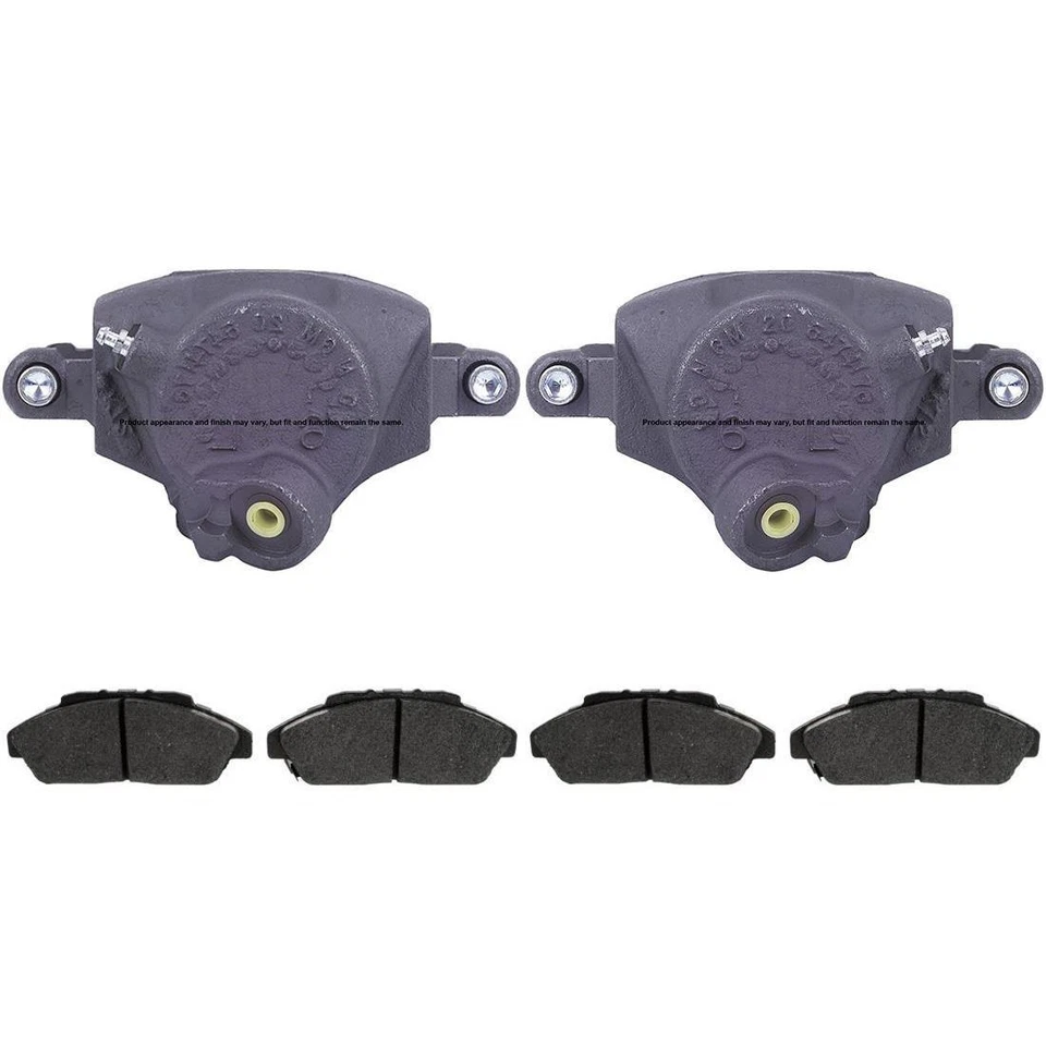 Pinças de freio dianteiras esquerda direita e pastilhas metálicas para 1975-1978 GMC C15 - Imagem 2 de 4