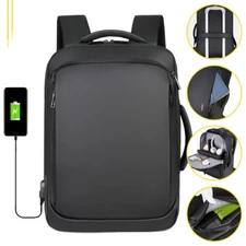 Men's Backpack Laptop Bag Anti Theft Business Travel School Shoulder Rucksack