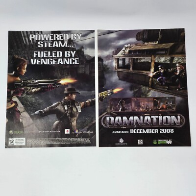 Damnation Xbox 360 PlayStation 3 PS3 PC Powered Print Ad/Poster Promo Art