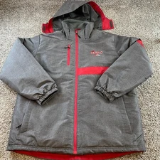 Ali Kern Rev Racing Jacket Mens Extra Large Grey Red Full Zip Hooded