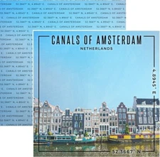 Canals of Amsterdam, Netherlands, scrapbook paper, DS - Scrapbook Customs #30047