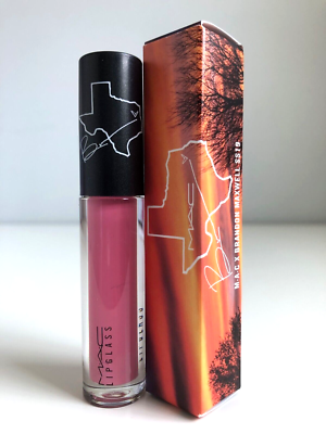 NIB MAC Brandon Maxwell Lipglass in BABY B (Bright Rosy Pink)